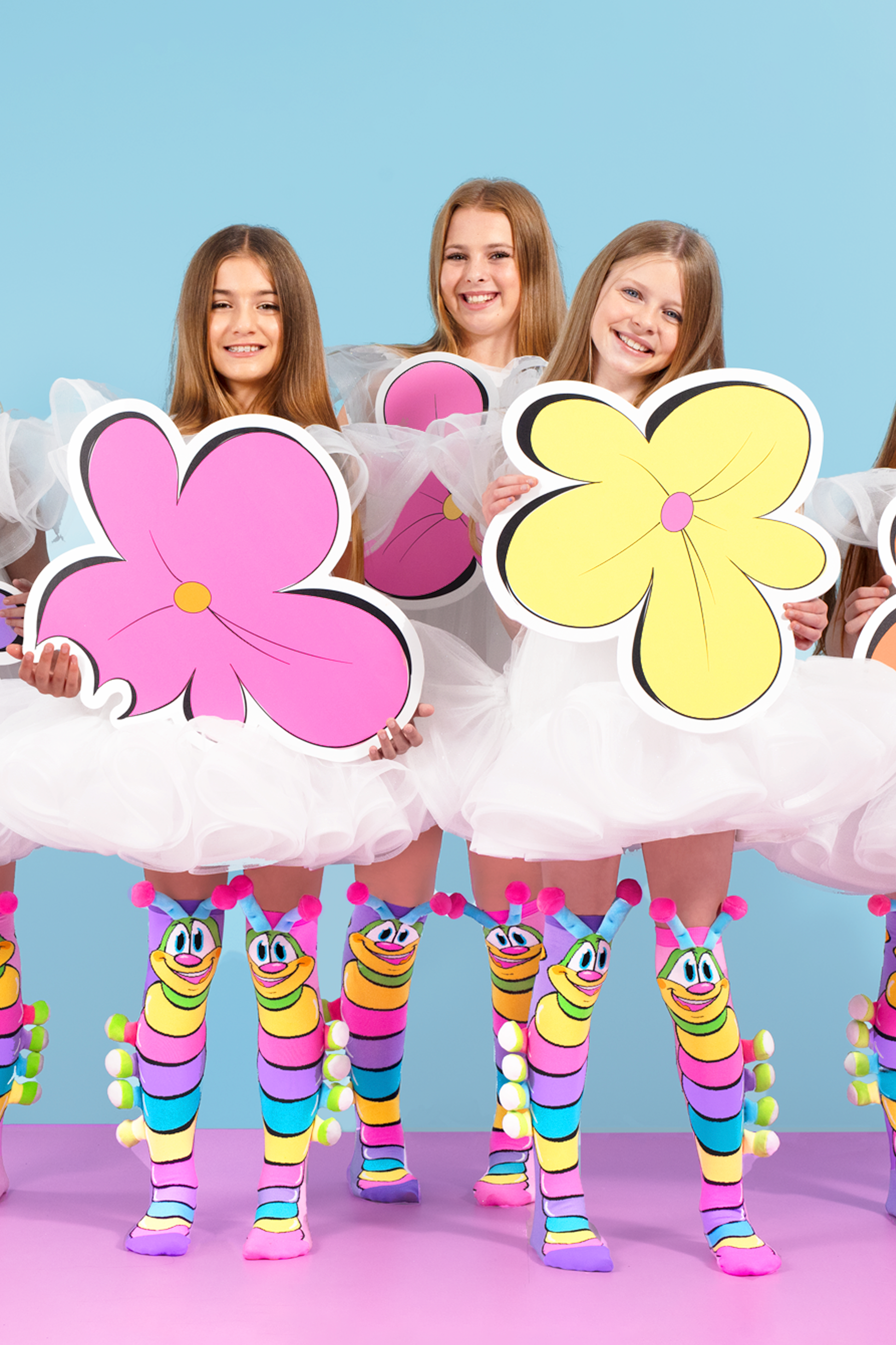 Animal kids socks – caterpillar modelis