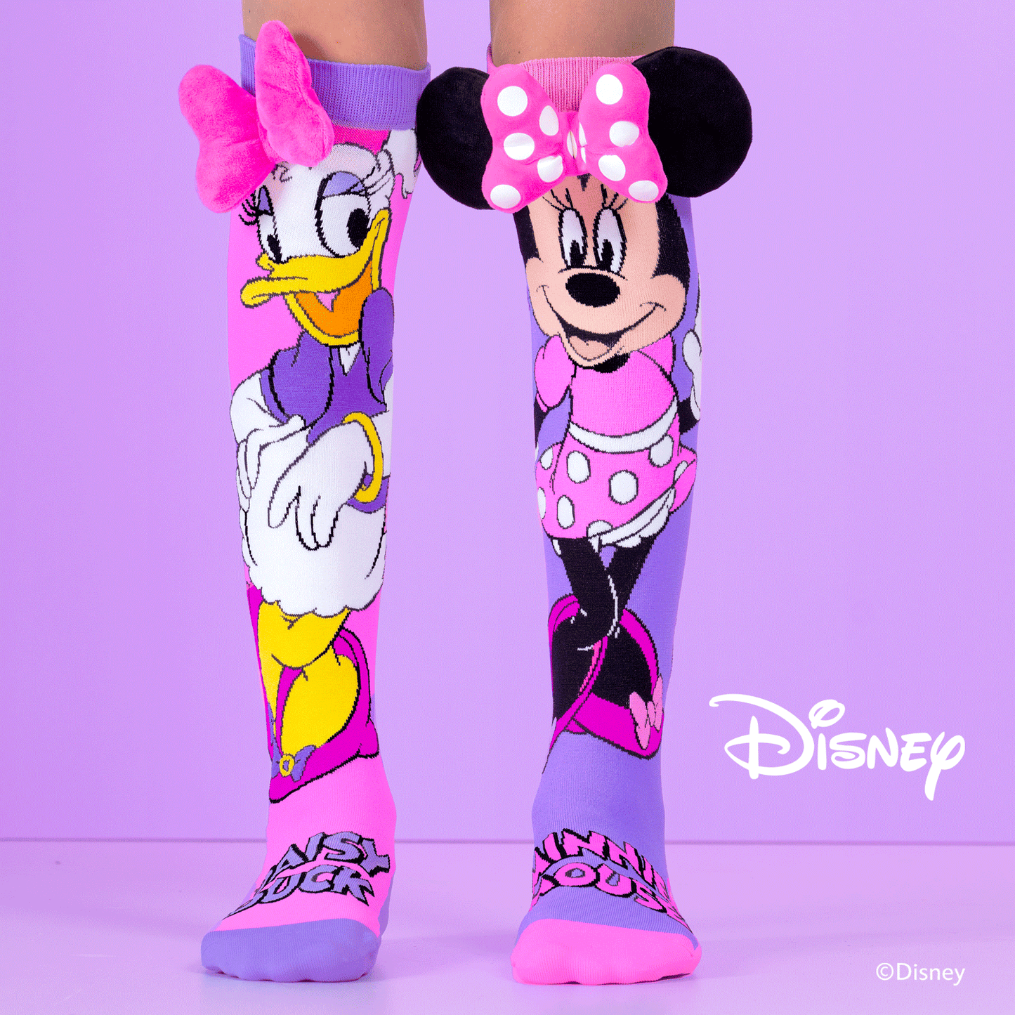 Disney Minnie Mouse & Daisy Duck kids socks – 3D detalės