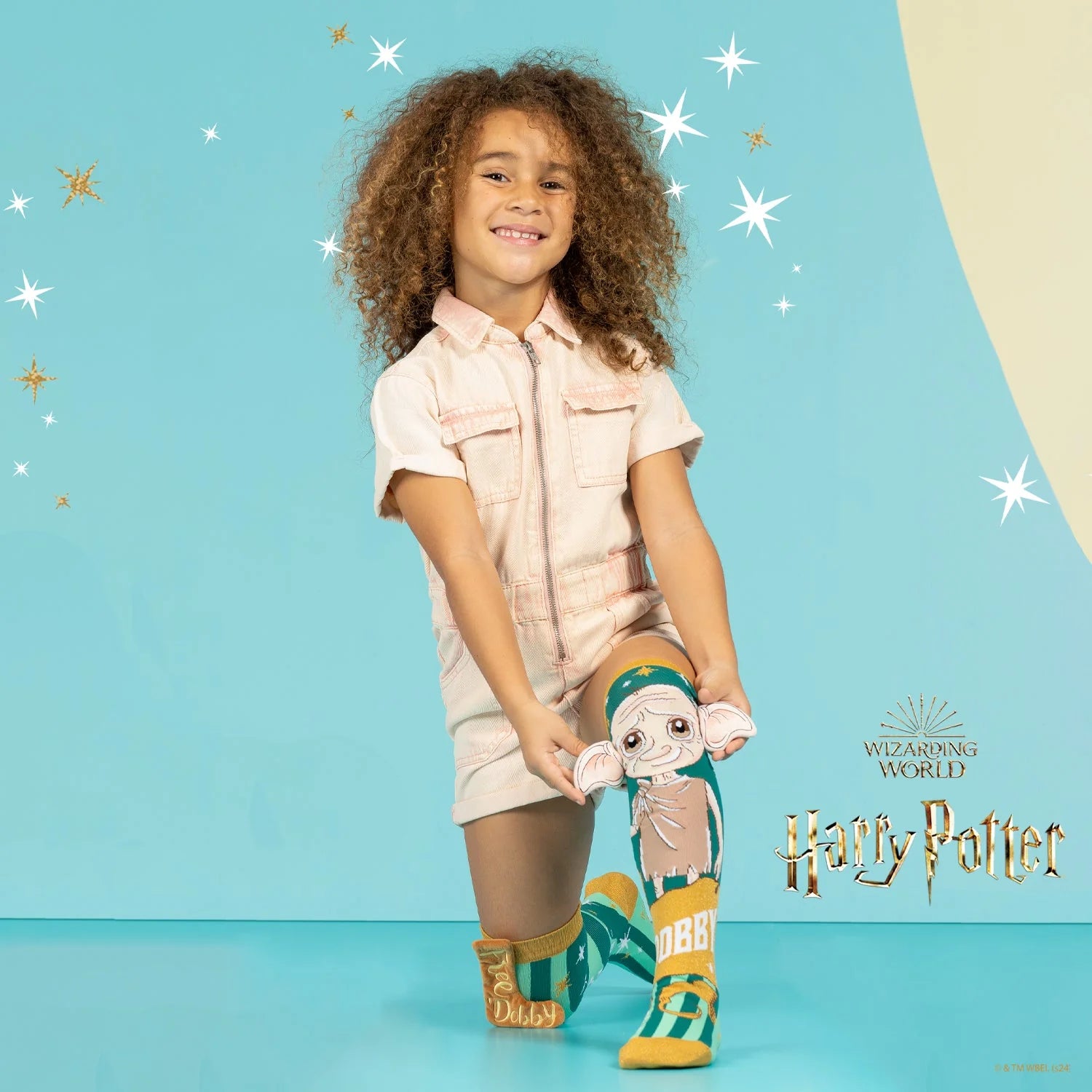 Harry Potter Dobby Socks – spalvingos ir patogios kojinės vaikams, puikiai tinkančios dovanai.