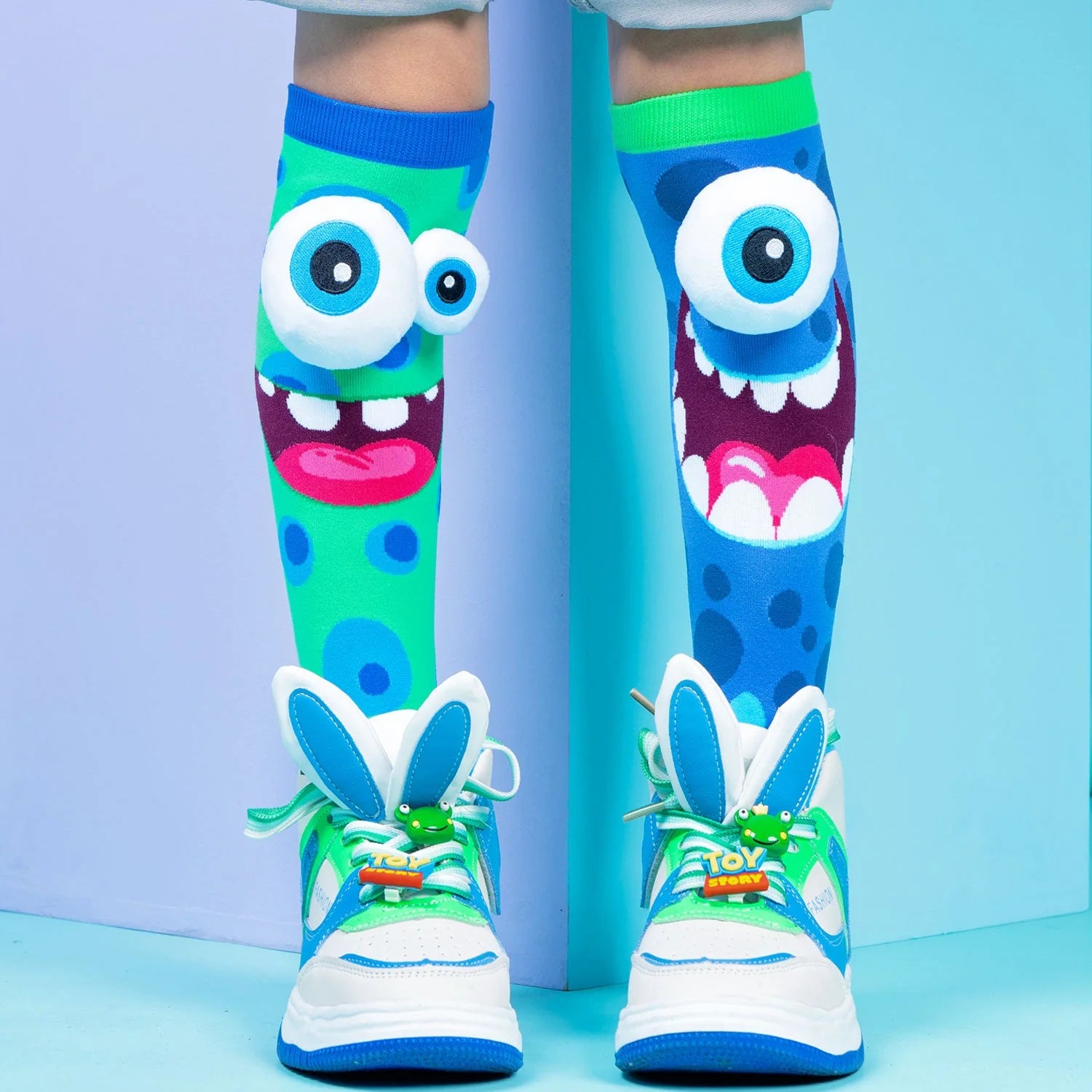 Silly Monsters Socks – spalvingos monstriukų kojinės vaikams iš Madmia, linksmam ir žaismingam stiliui.