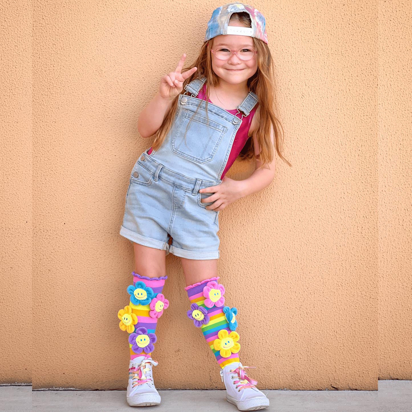 Spalvingos kids socks flower design – OOPSIE DAISY