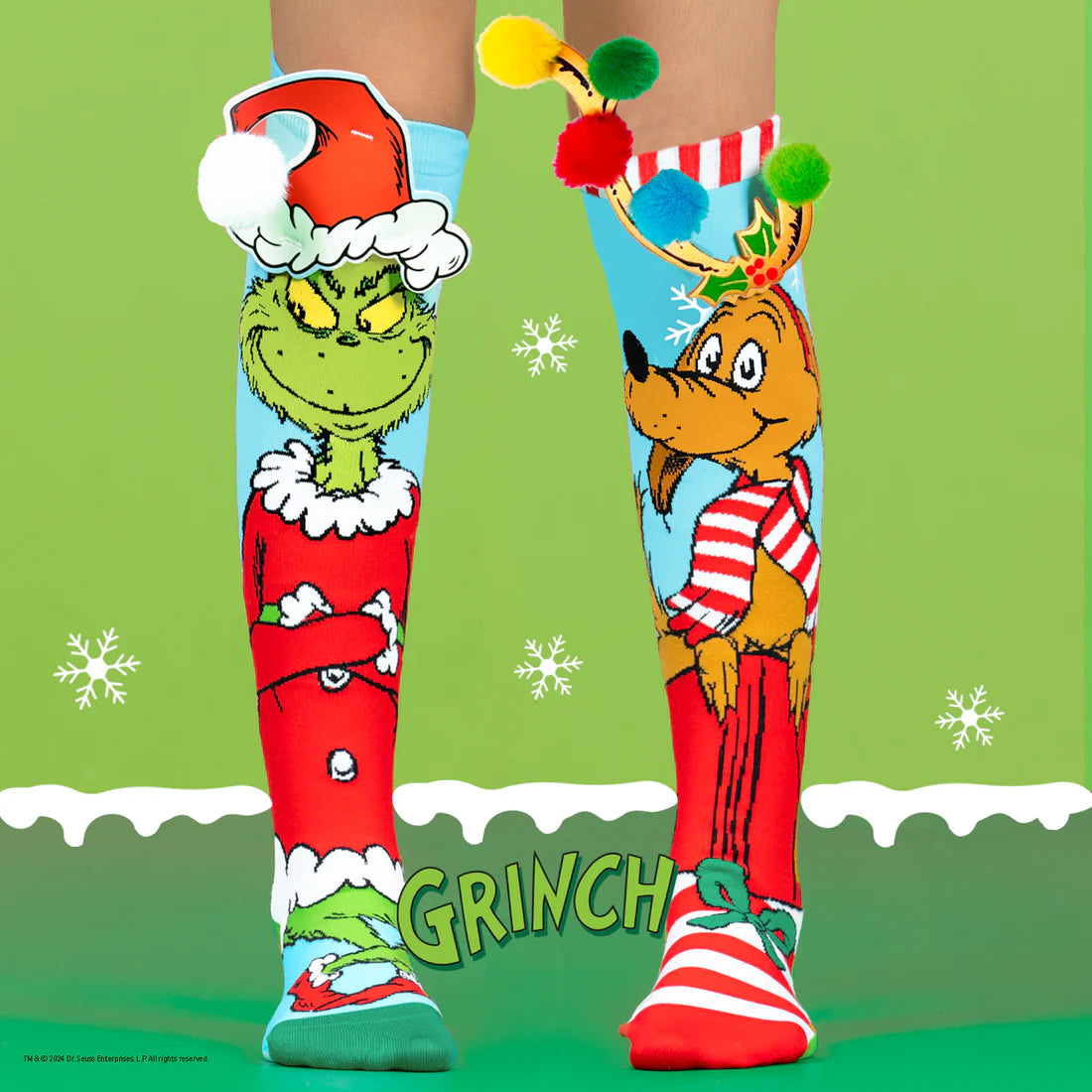 Vaikiškos 3D kalėdinės kojinės Grinch & Max – Hugogo