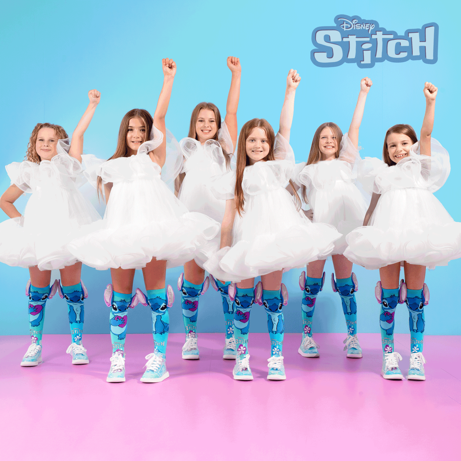 Vaikiškos kojinės Stitch motif su sidabro 3D detalėmis