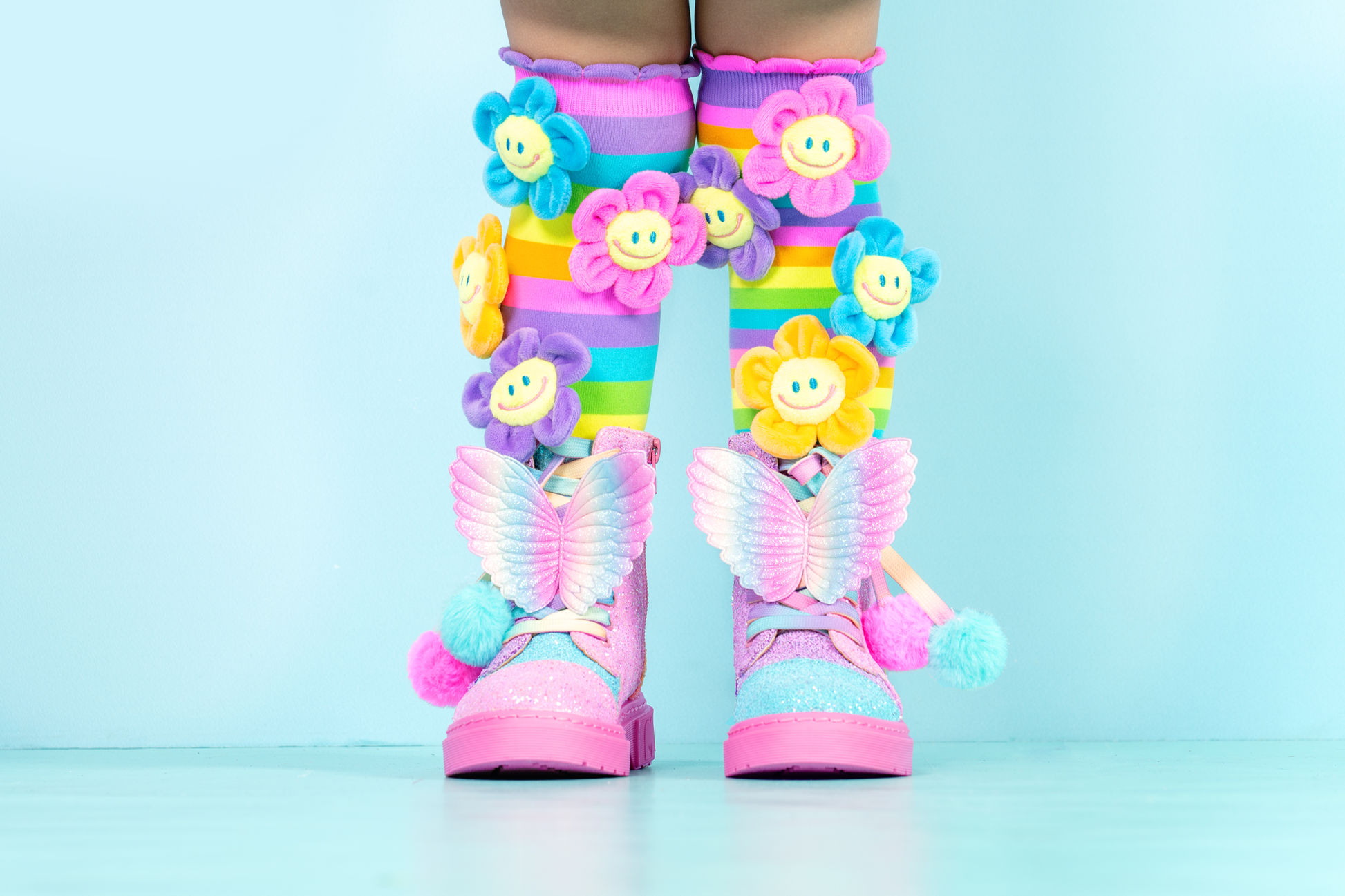 Vaikiškos kojinės gėlių aplikacijomis OOPSIE DAISY